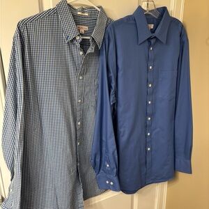 Merona Blue Solid and Checkered Dress Shirts